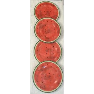 Oneida Melamine Watermelon Set Of 8 bowls and plates Summer Garden Party beach